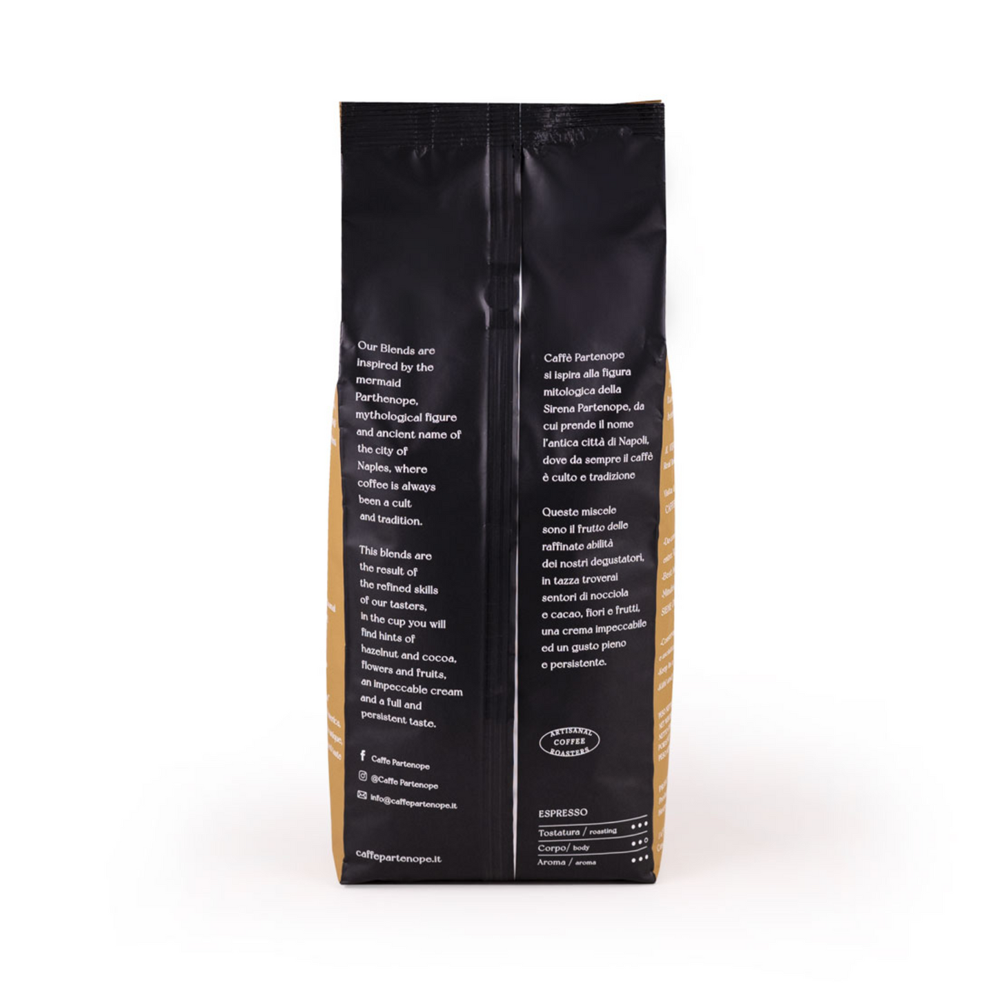 Afrodite – 1Kg erlesene Kaffeebohnen aus Neapel – Caffé Partenope_ 80% Arabica – 20% Robusta