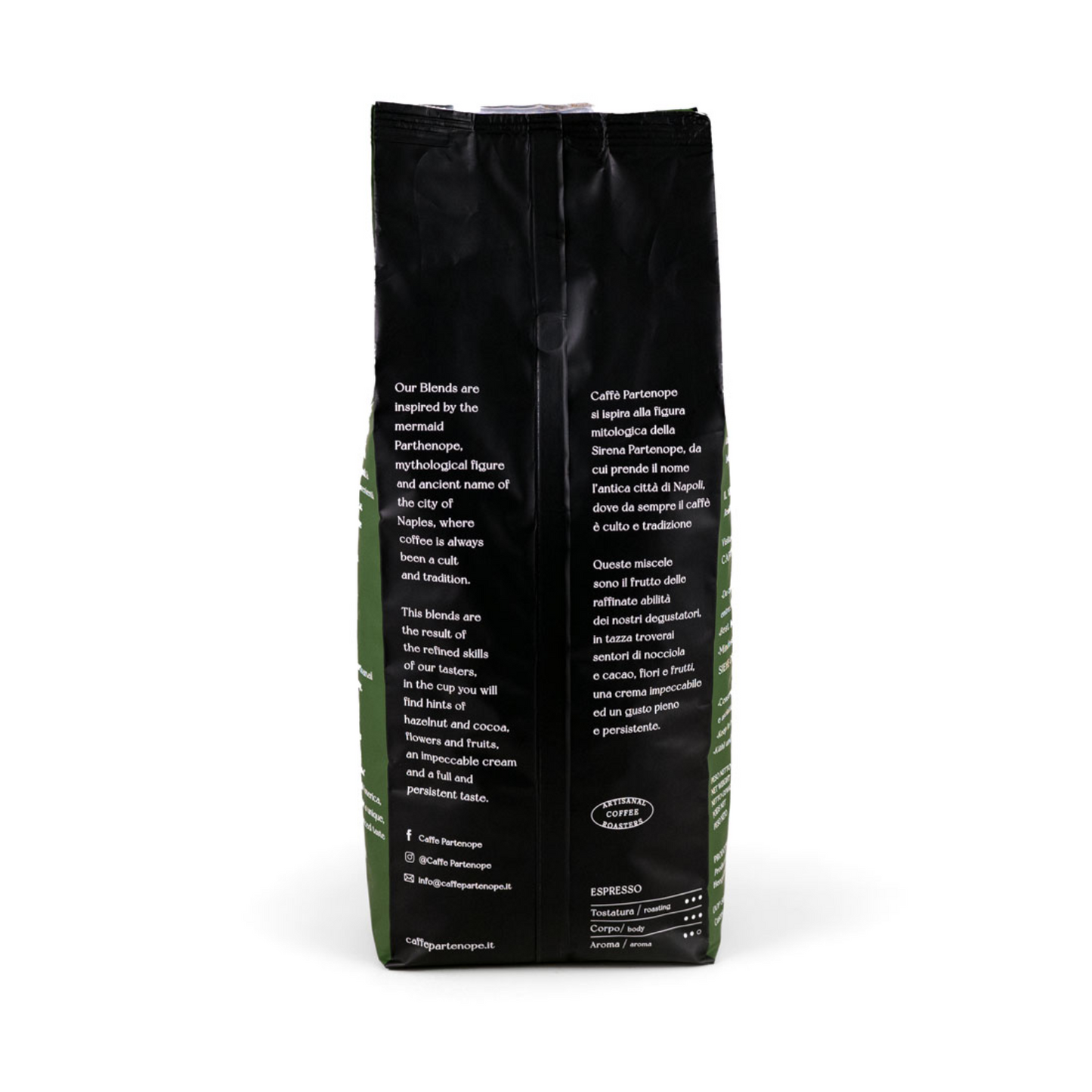 Atena – 1Kg erlesene Kaffeebohnen aus Neapel – Caffé Partenope_ 60% Arabica – 40% Robusta