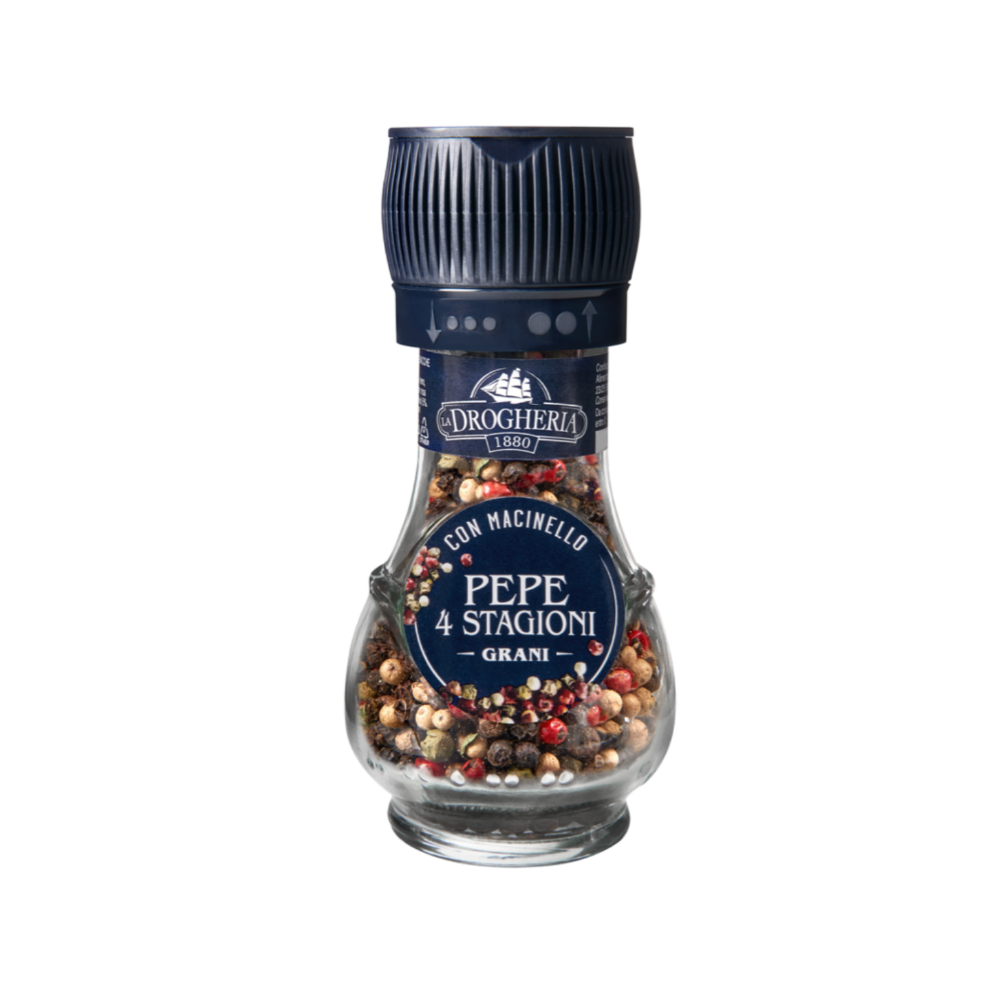 Gewürzmühle mit Vier-Farben-Pfeffer – 35 g - La Drogheria