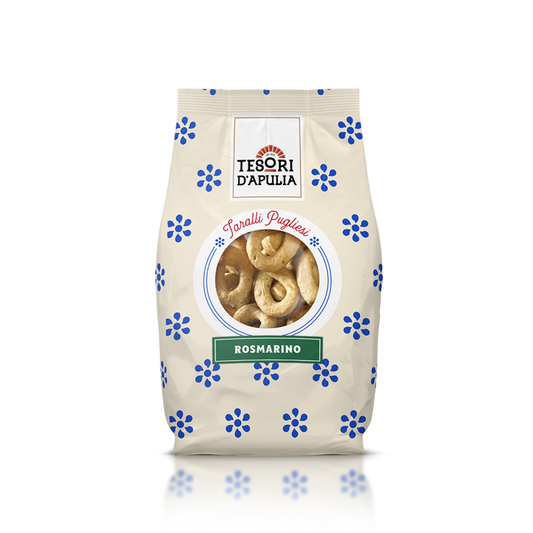 Tesori d’Apulia – Taralli mit Rosmarin - 400 g