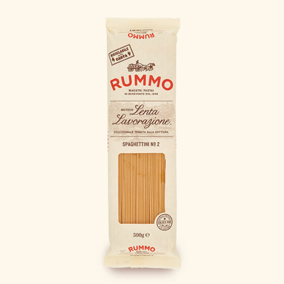 Rummo Spaghettini N°2 – feine Pasta aus Hartweizengrieß, 500 g