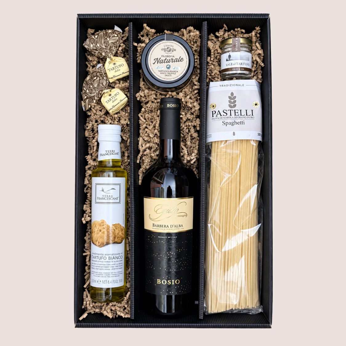 Italienische Trüffel-Genussbox mit Barbera d’Alba