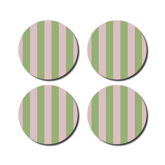 Untersetzer „Coasters for every drink“ – Rosa & Grün