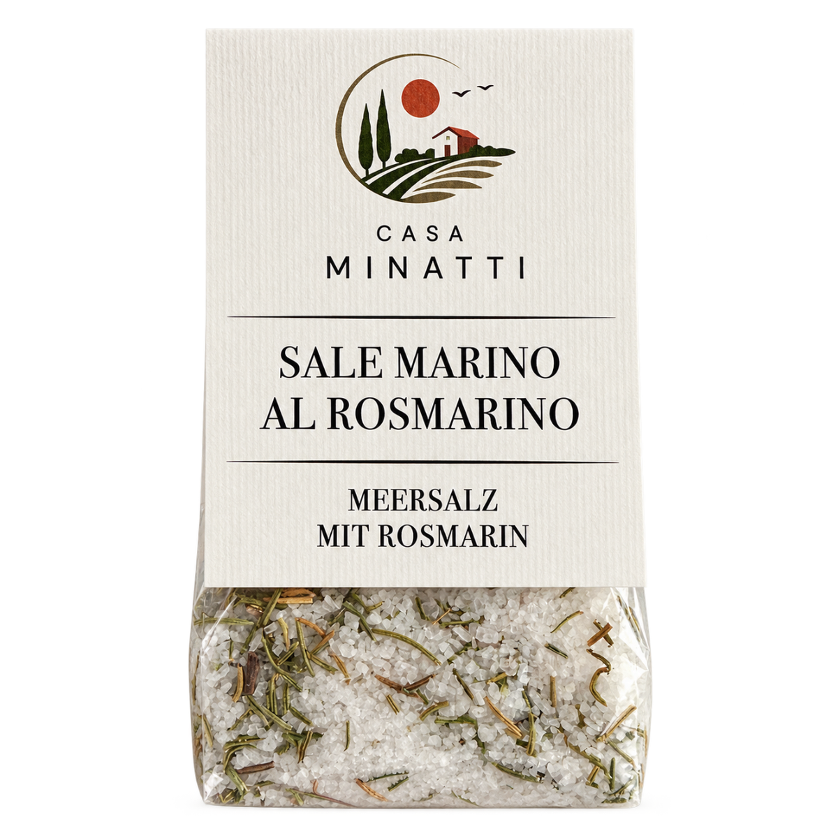 Casa Minatti Sale Marino al Rosmarino – Meersalz mit Rosmarin, 200 g