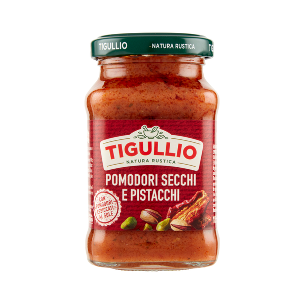 Tigullio Pesto Pomodori Secchi e Pistacchi – Getrocknete Tomaten & Pistazien, 185 g