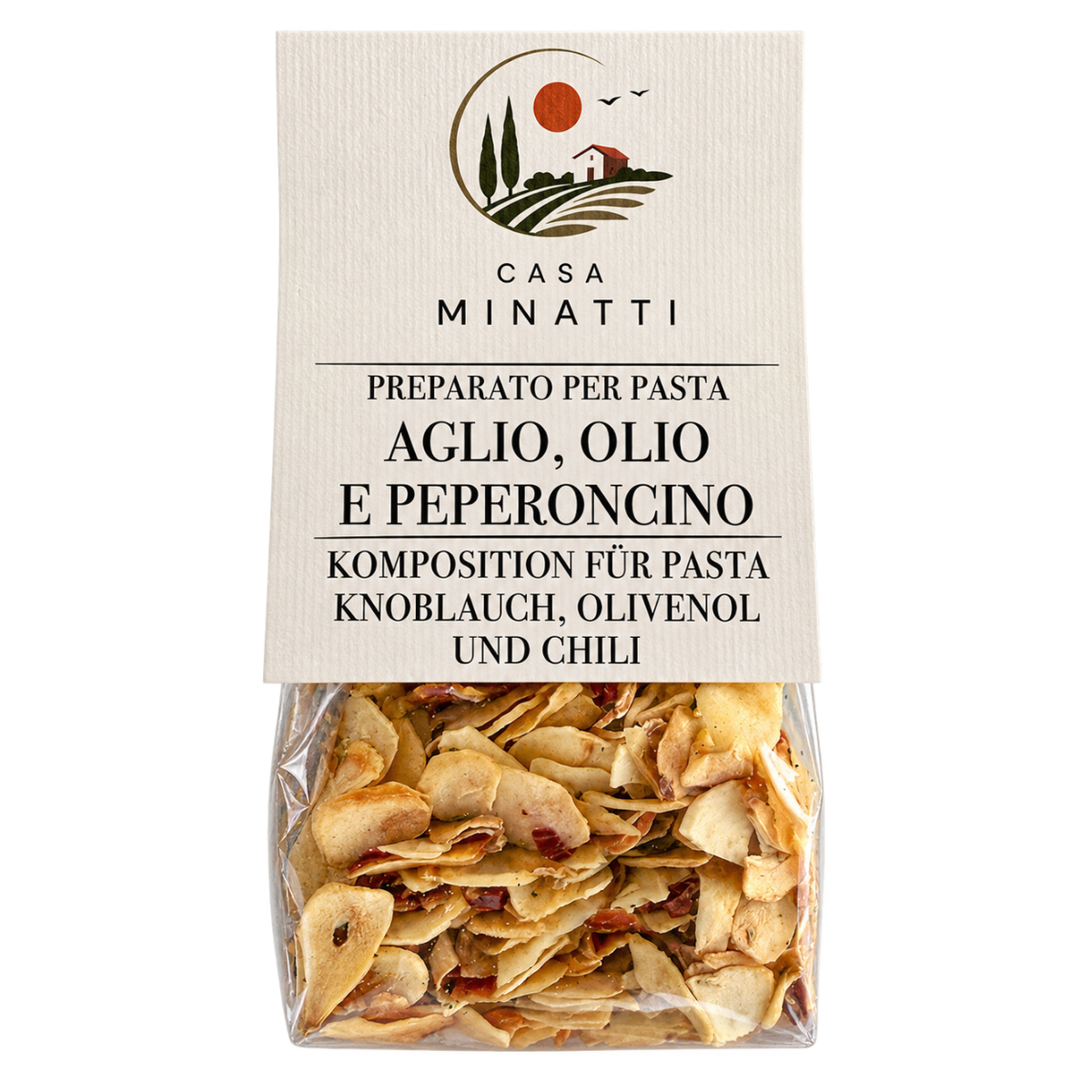 Casa Minatti Aglio, Olio e Peperoncino – Gewürzmischung für Pasta, 100 g
