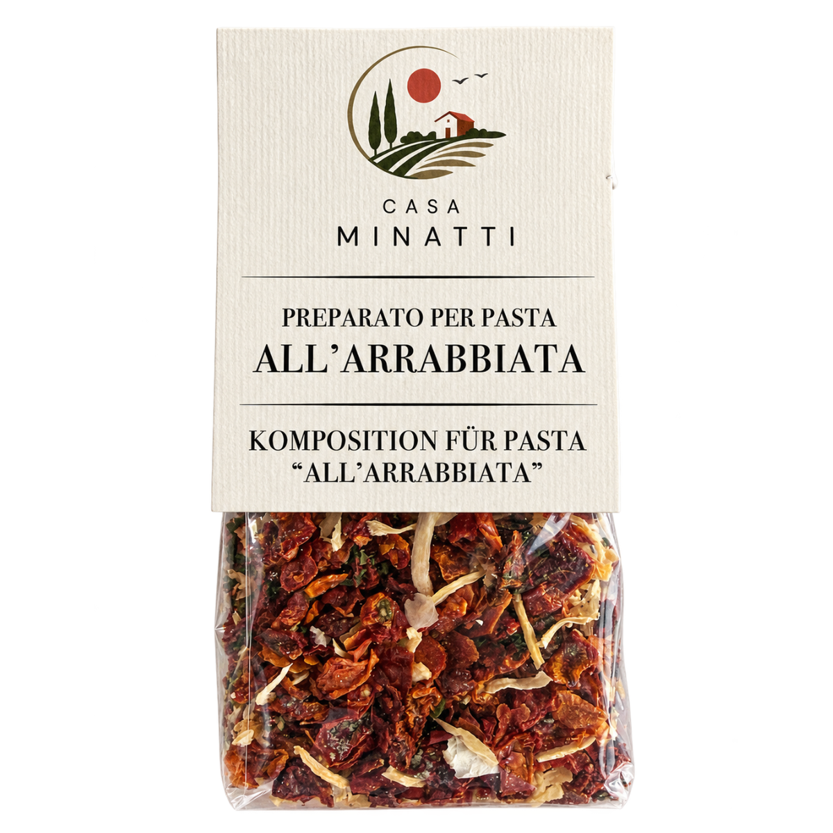 Casa Minatti Preparato all’Arrabbiata – Würzmischung für Pasta, 100 g