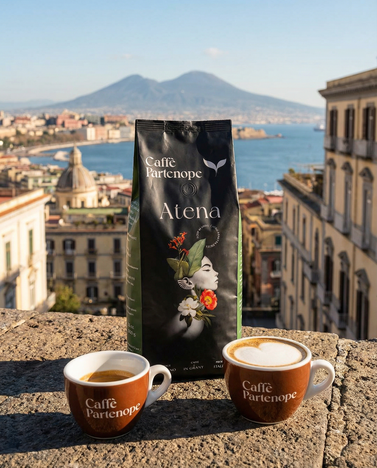 Atena – 1Kg erlesene Kaffeebohnen aus Neapel – Caffé Partenope_ 60% Arabica – 40% Robusta