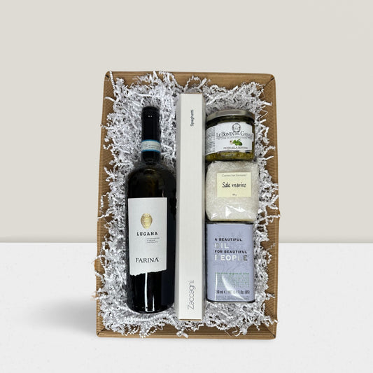Geschenkkorb „WHITE“ mit Weißwein