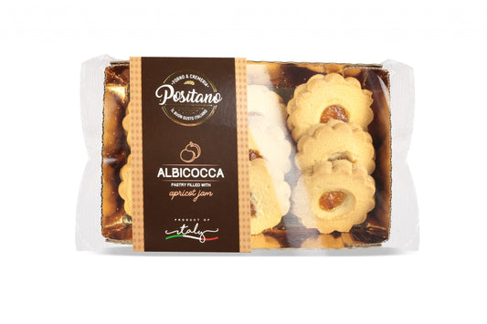 Occhio di Bue mit Aprikosen Füllung – Mürbegebäck, 170 g
