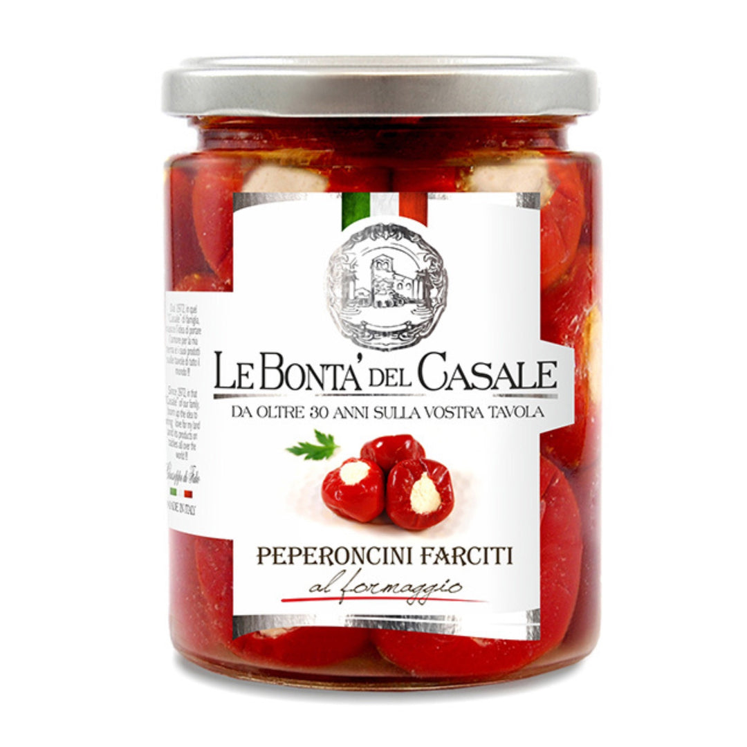 Gefüllte Kirschpaprika mit Käse 280 g | Peperoncini Farciti al Formaggio