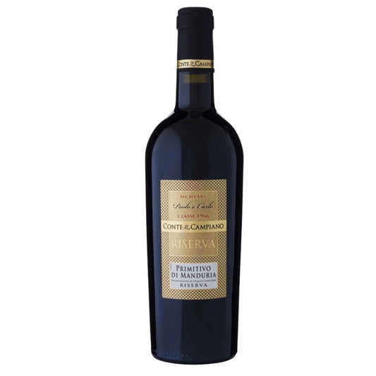 PRIMITIVO di Manduria Doc RISERVA – Conte di Campiano 2019 0,75Lt