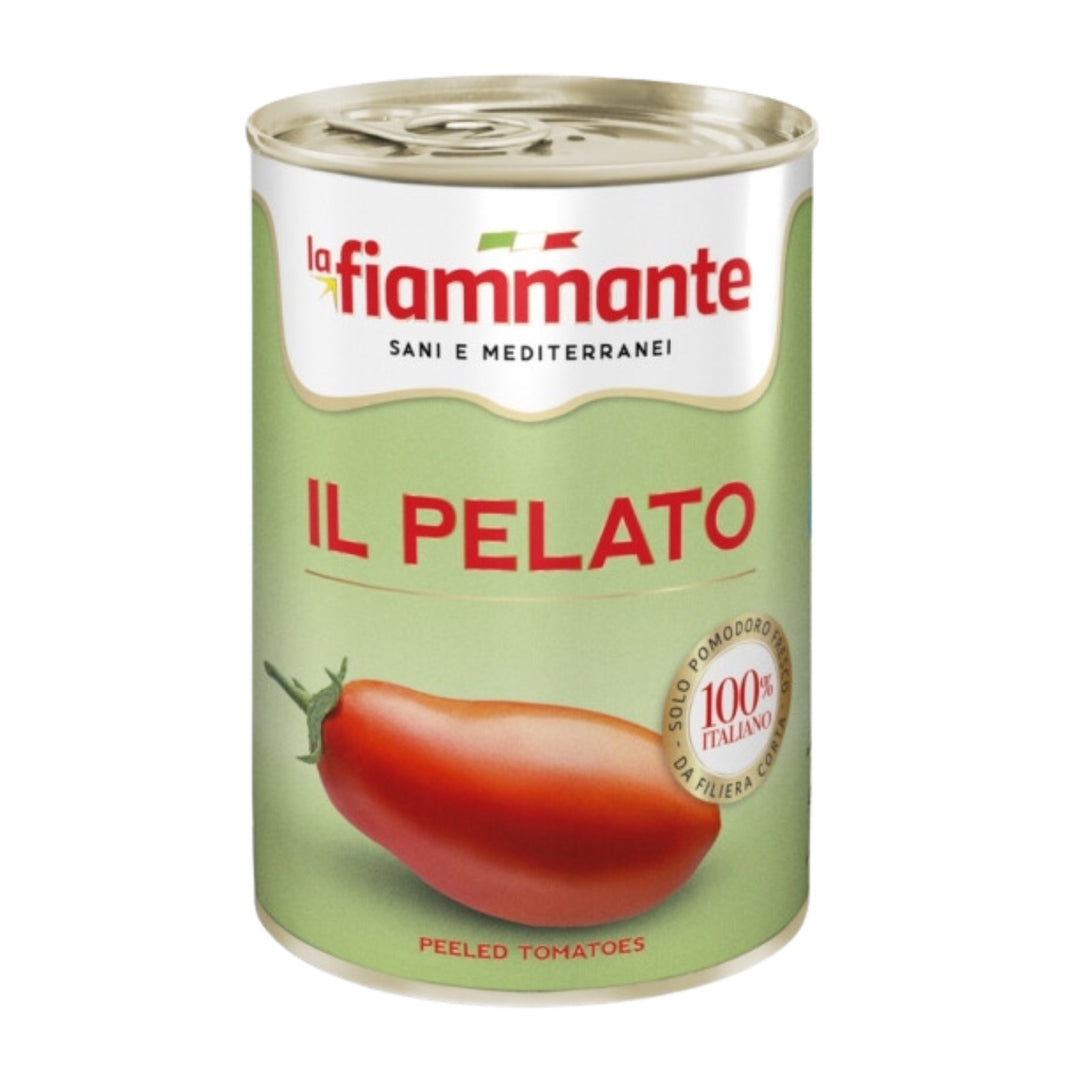 Pomodori Pelati Interi, geschälte ganze Tomaten – 400 g La Fiammante