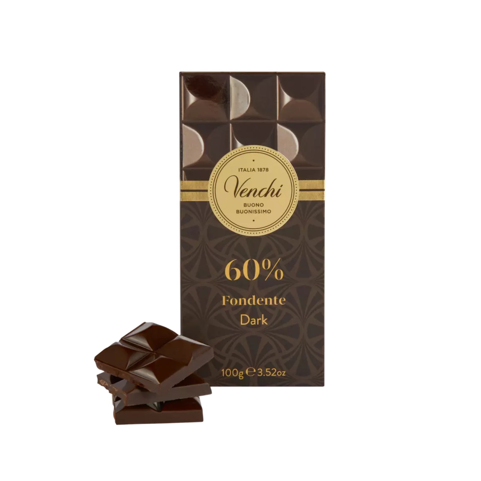 Tafel Zartbitterschokolade Venchi 60%, 100 g. “FONDENTE DARK”