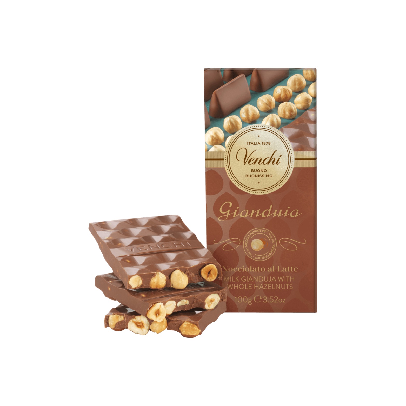 Zartbitter Gianduia-Haselnuss-Schokoladentafel “VENCHI” 100 g
